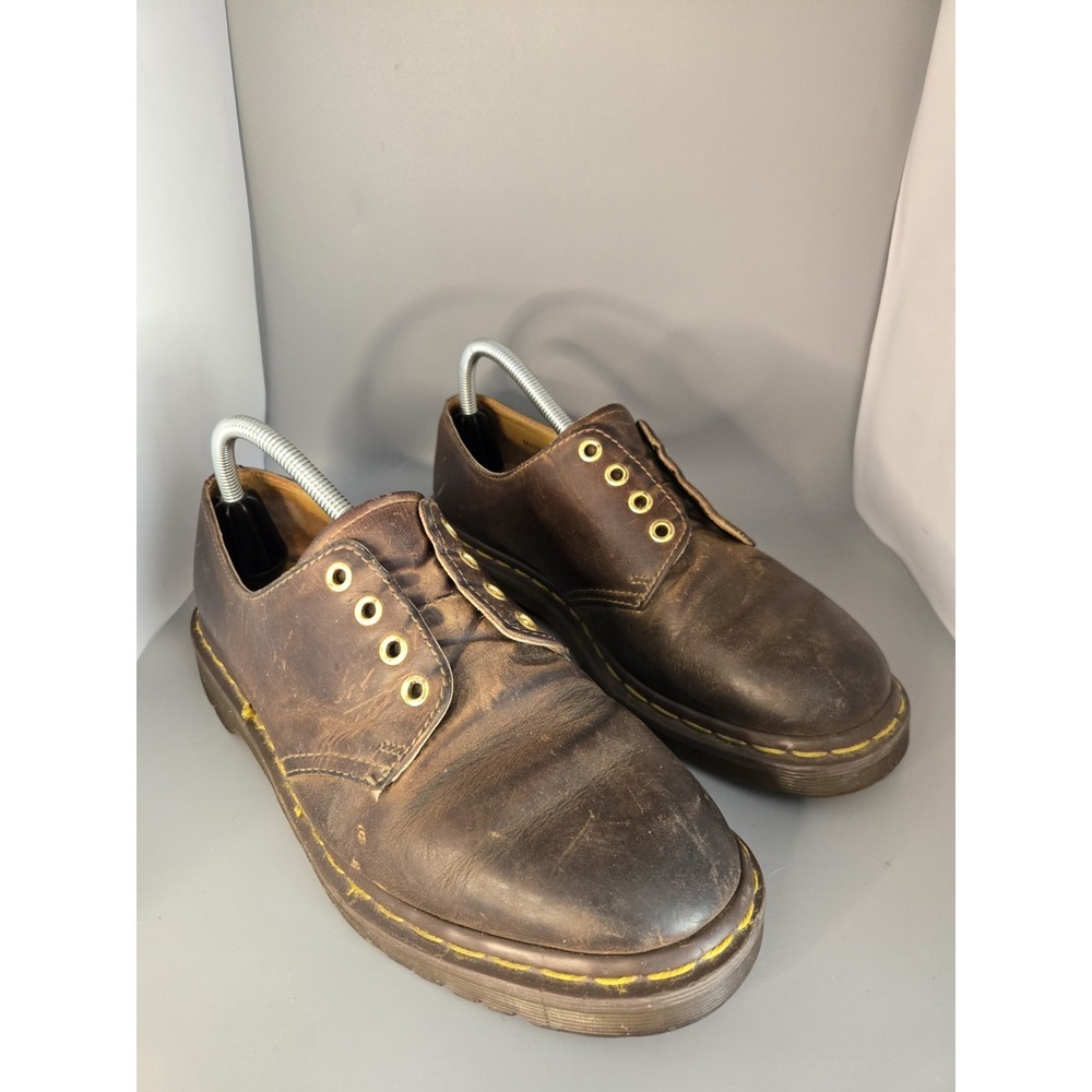 Vintage Dr. Martens 1561 Oxford Shoes Men's 8 Brown Leather Made in England